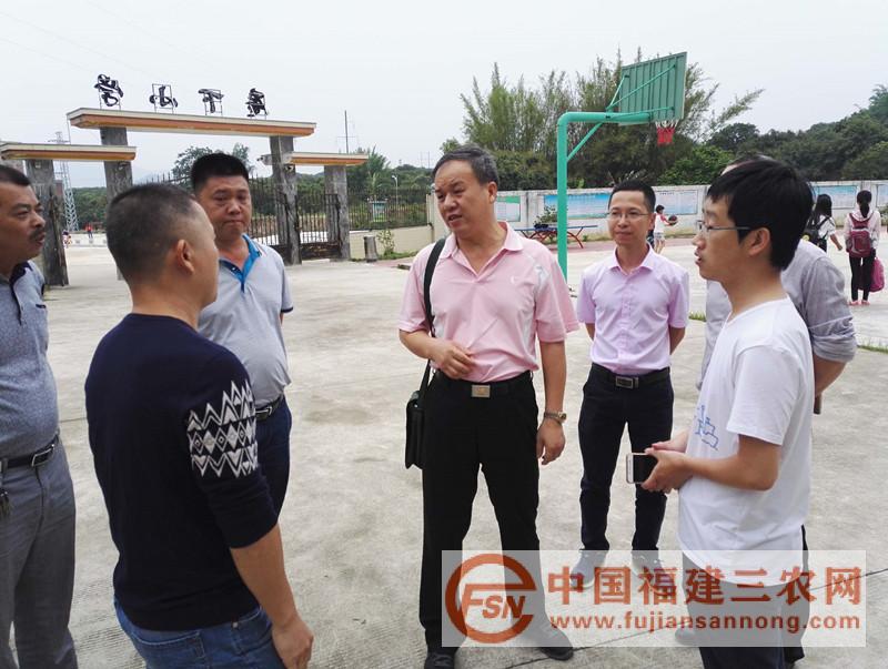 省派漳州駐村干部領(lǐng)隊(duì)（紅衣者）在詔安縣庵下小學(xué)調(diào)研（吳志潤　攝）.jpg