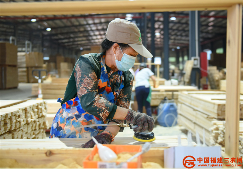 日前，在順昌縣升升木業(yè)有限公司增資擴產(chǎn)項目新建廠房車間，工人在生產(chǎn)線上忙碌著。 (3).jpg