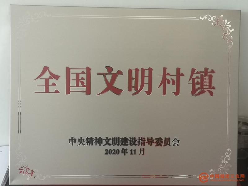 2020年11月獲得“全國(guó)文明村鎮(zhèn)”牌匾.jpg